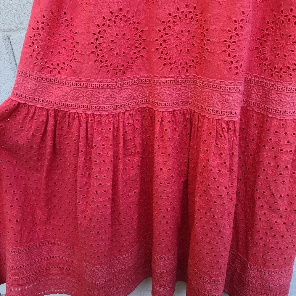 Alice + Olivia | Levine Broderie-Anglaise Cotton Linen Blend Maxi Dress NEW - Picture 7 of 16